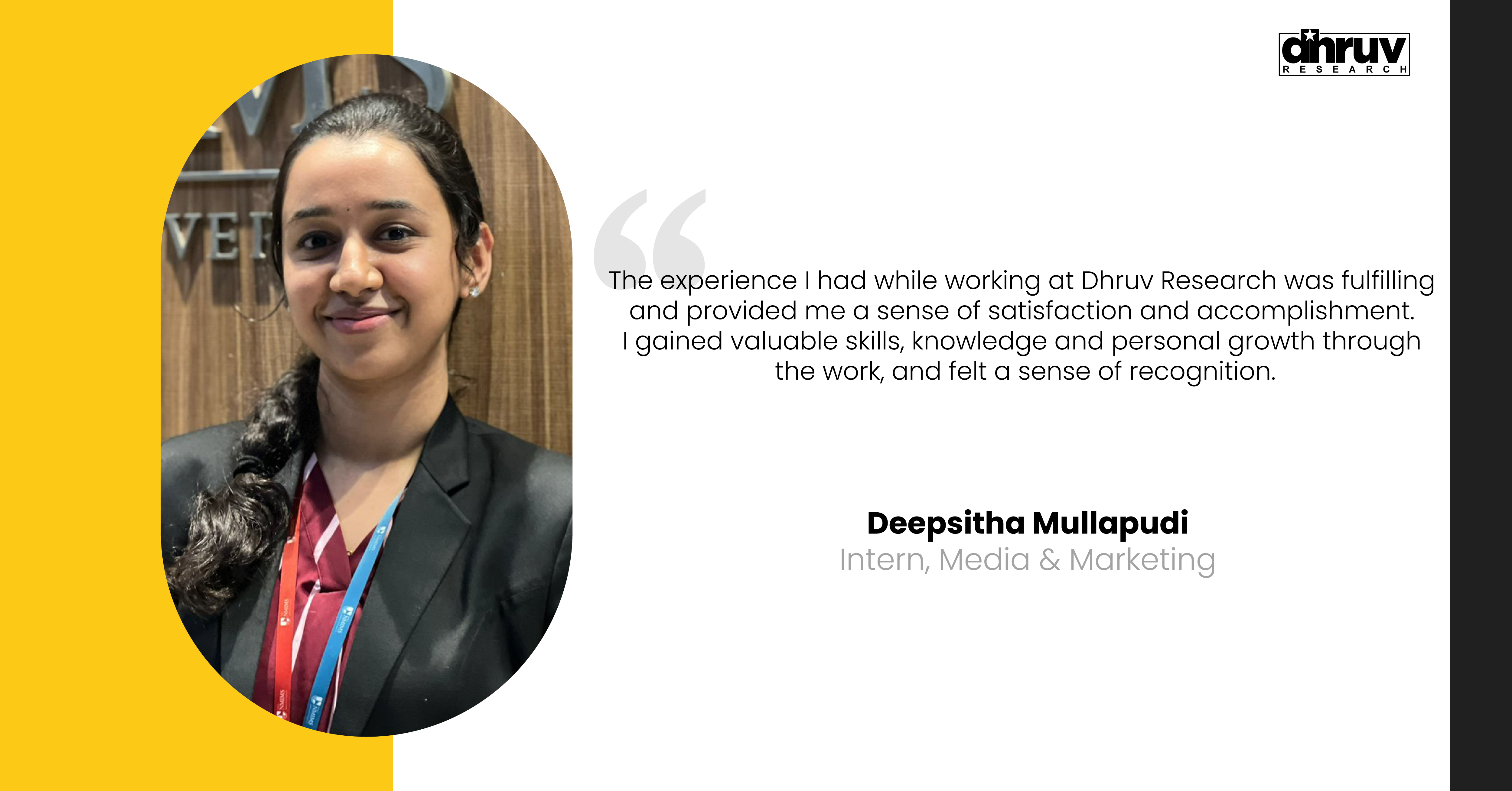 Employee Testimonial, Life at Dhruv Research, Dhruv Jobs